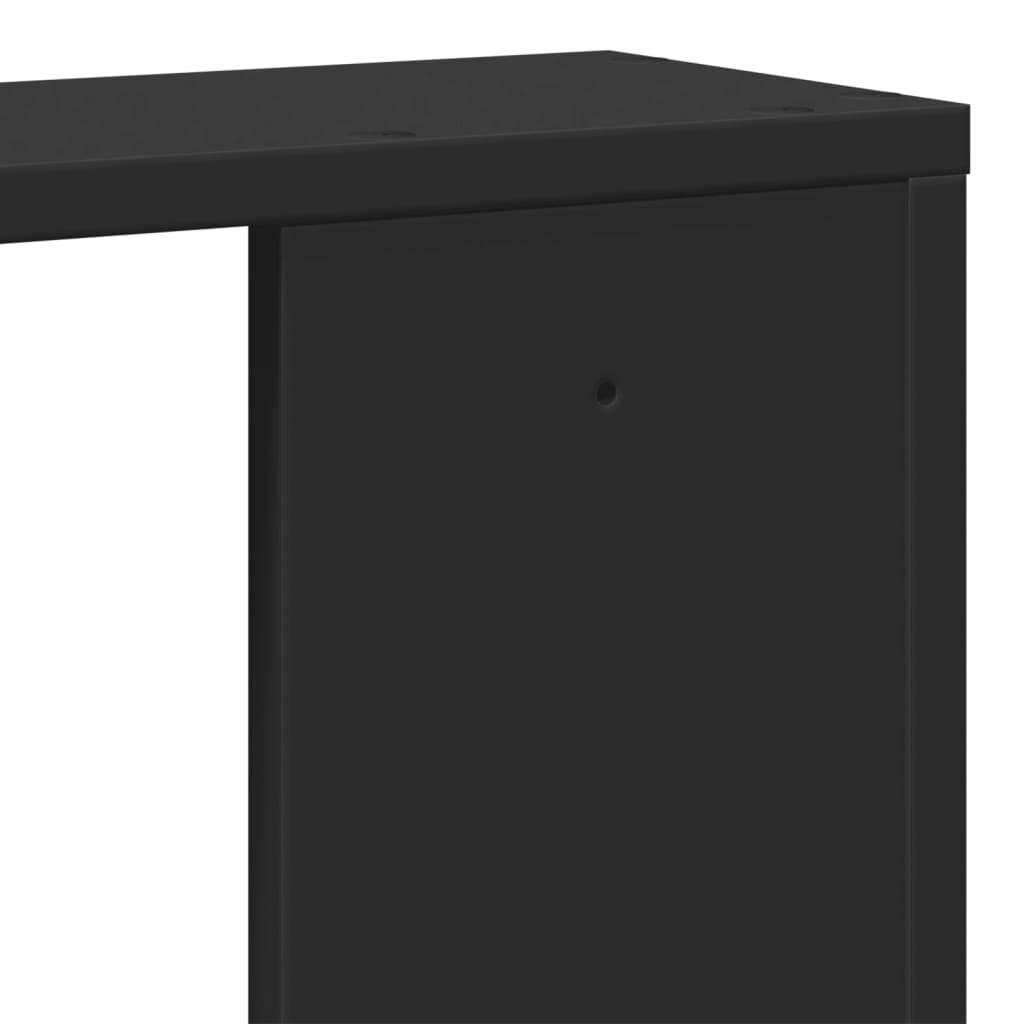 Wall Shelf Black 100x15x70 cm Wood Material