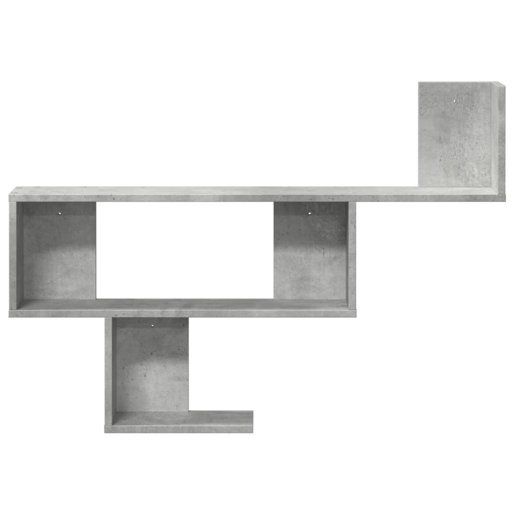 Wall shelf concrete grey 100x15x70 cm wood material