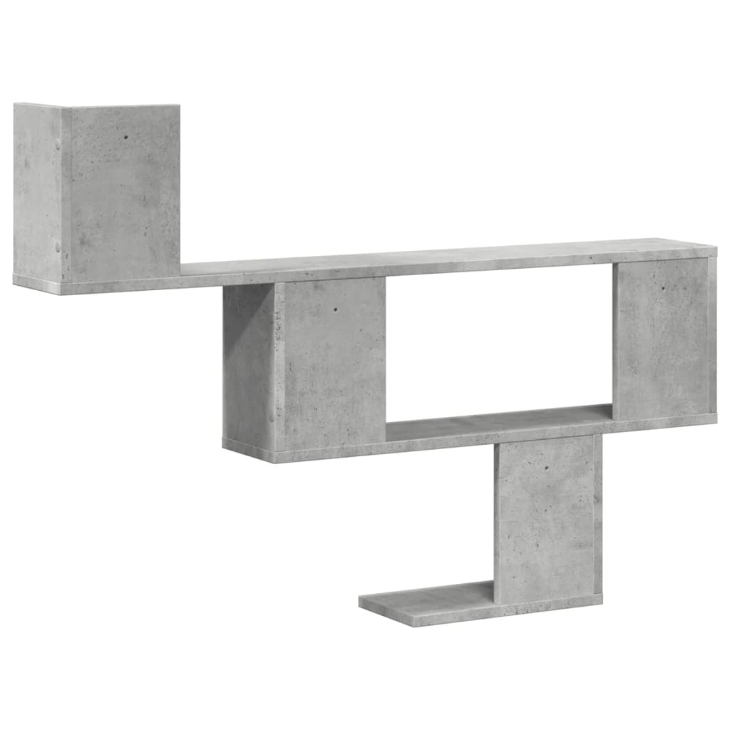 Wall shelf concrete grey 100x15x70 cm wood material