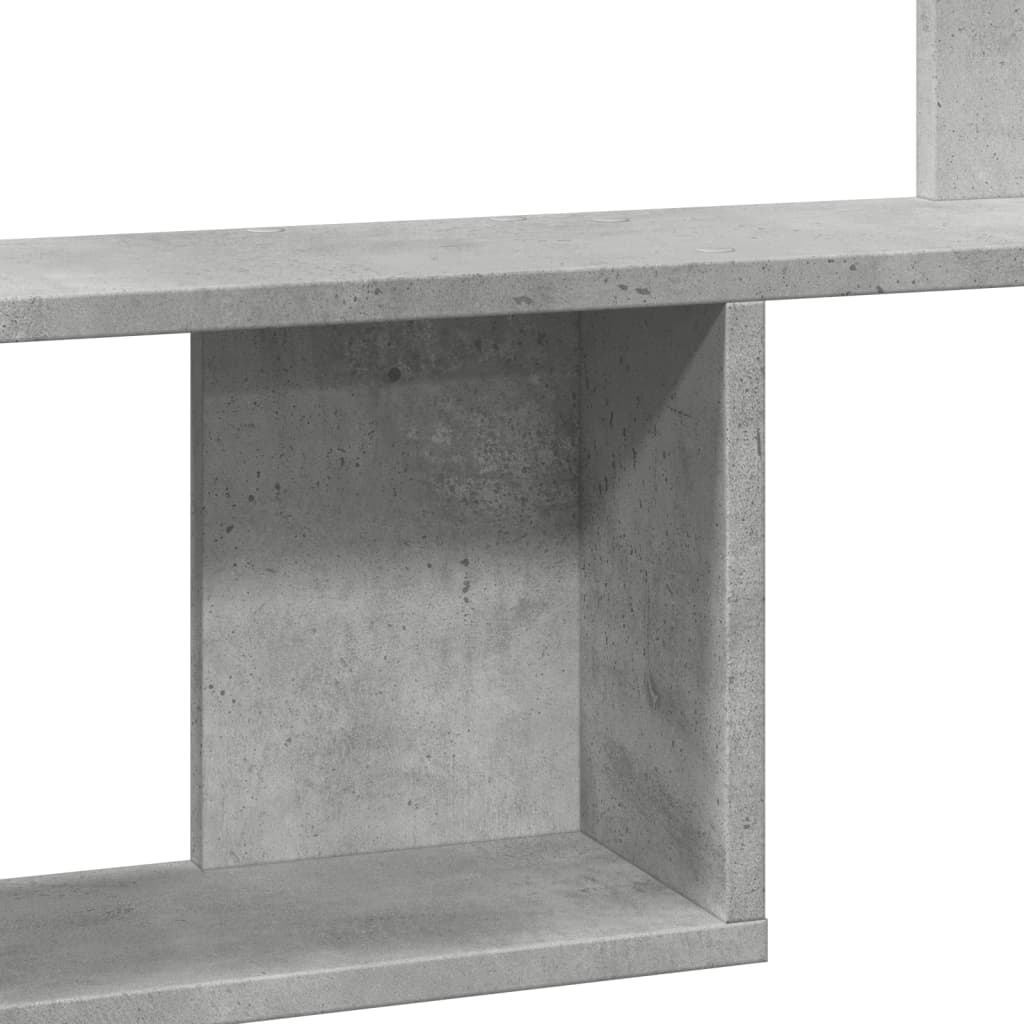 Wall shelf concrete grey 100x15x70 cm wood material