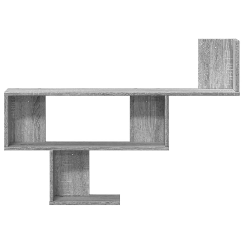 Wall shelf gray Sonoma 100x15x70 cm wood material