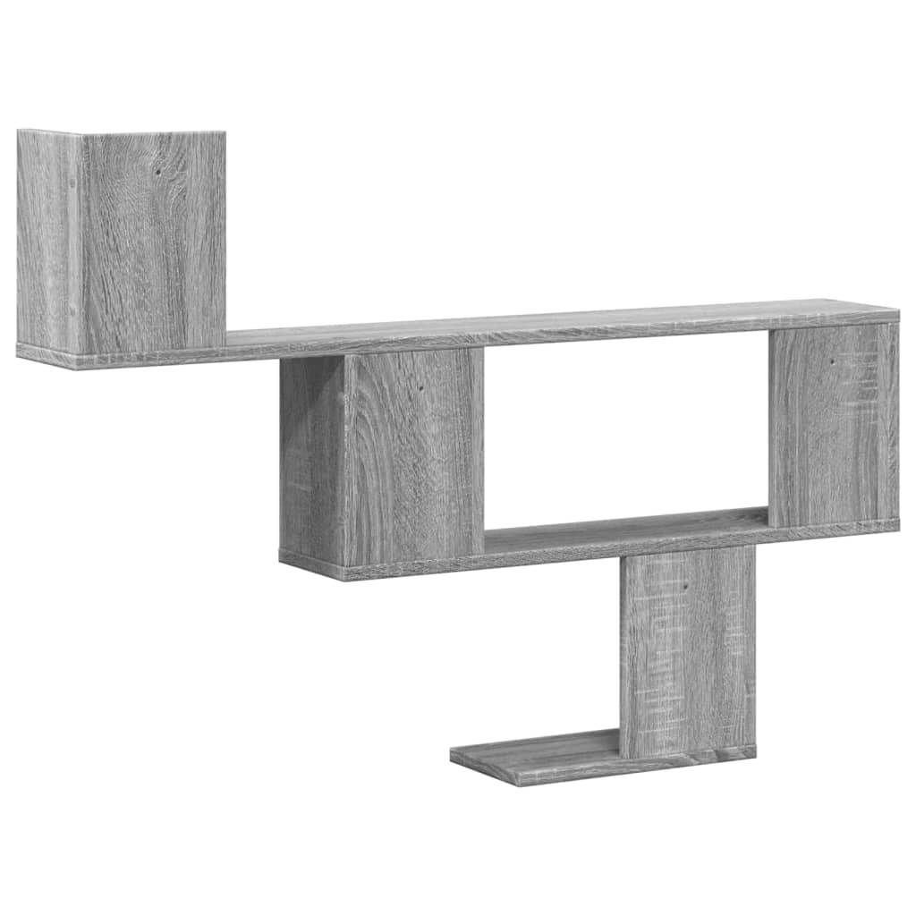 Wall shelf gray Sonoma 100x15x70 cm wood material
