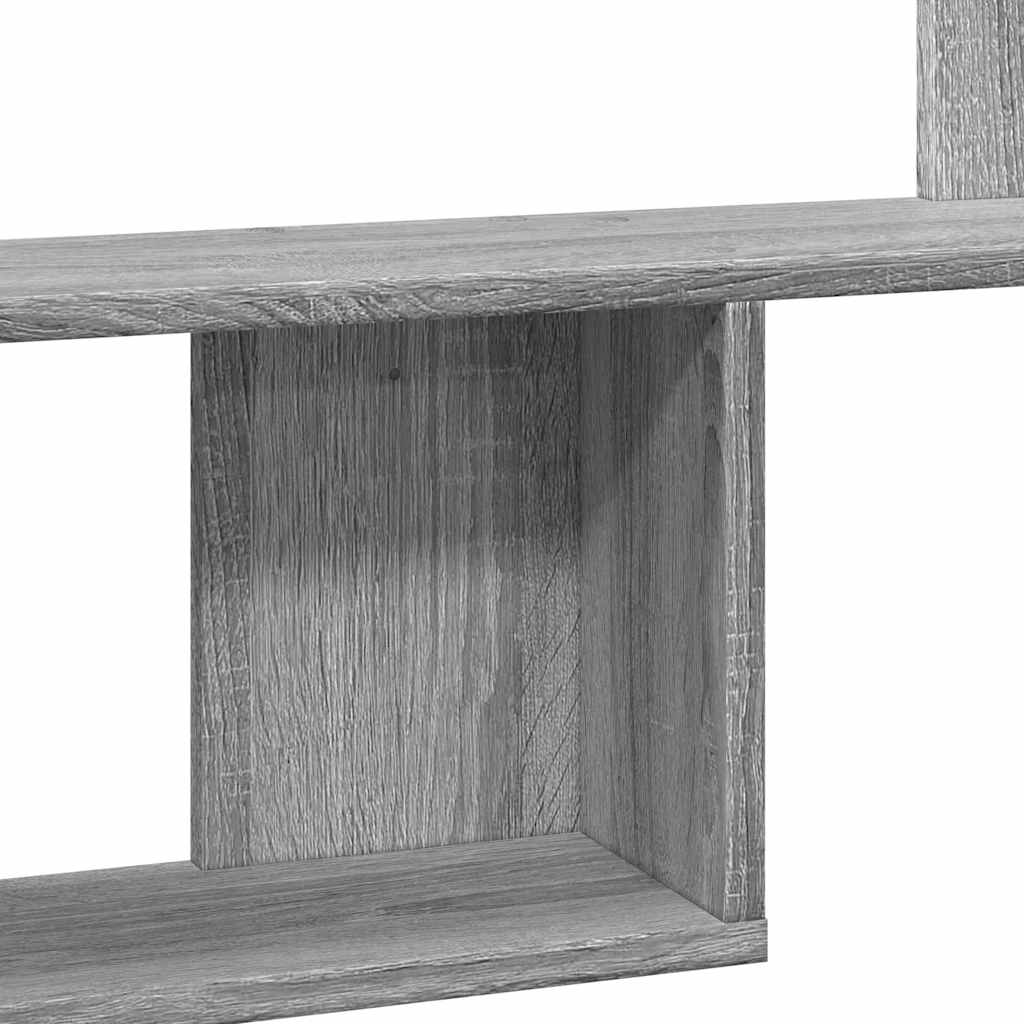 Wall shelf gray Sonoma 100x15x70 cm wood material