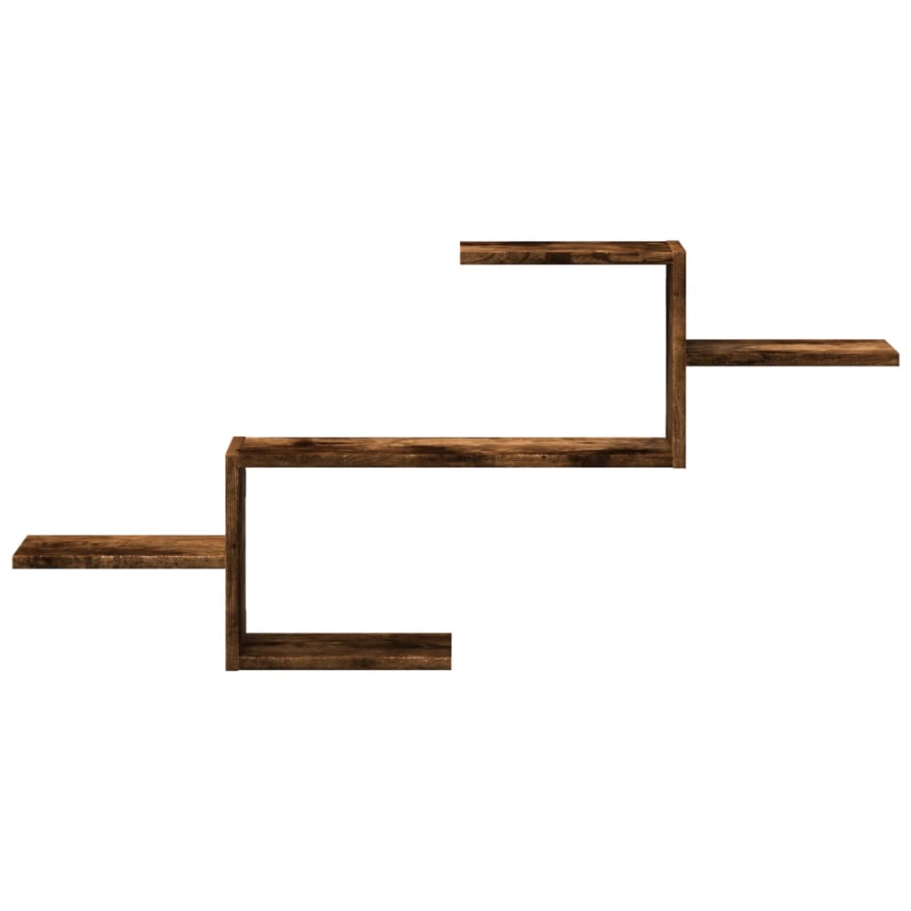 Wall shelf smoked oak 104x15x49 cm wood material