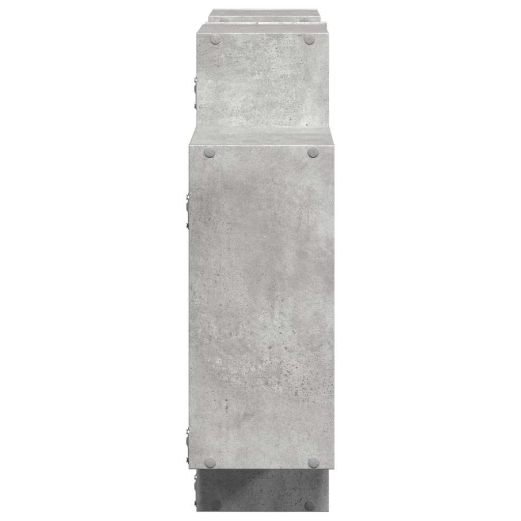 Wall shelf concrete grey 159x18x65 cm wood material