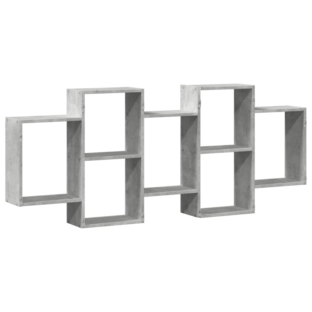Wall shelf concrete grey 159x18x65 cm wood material