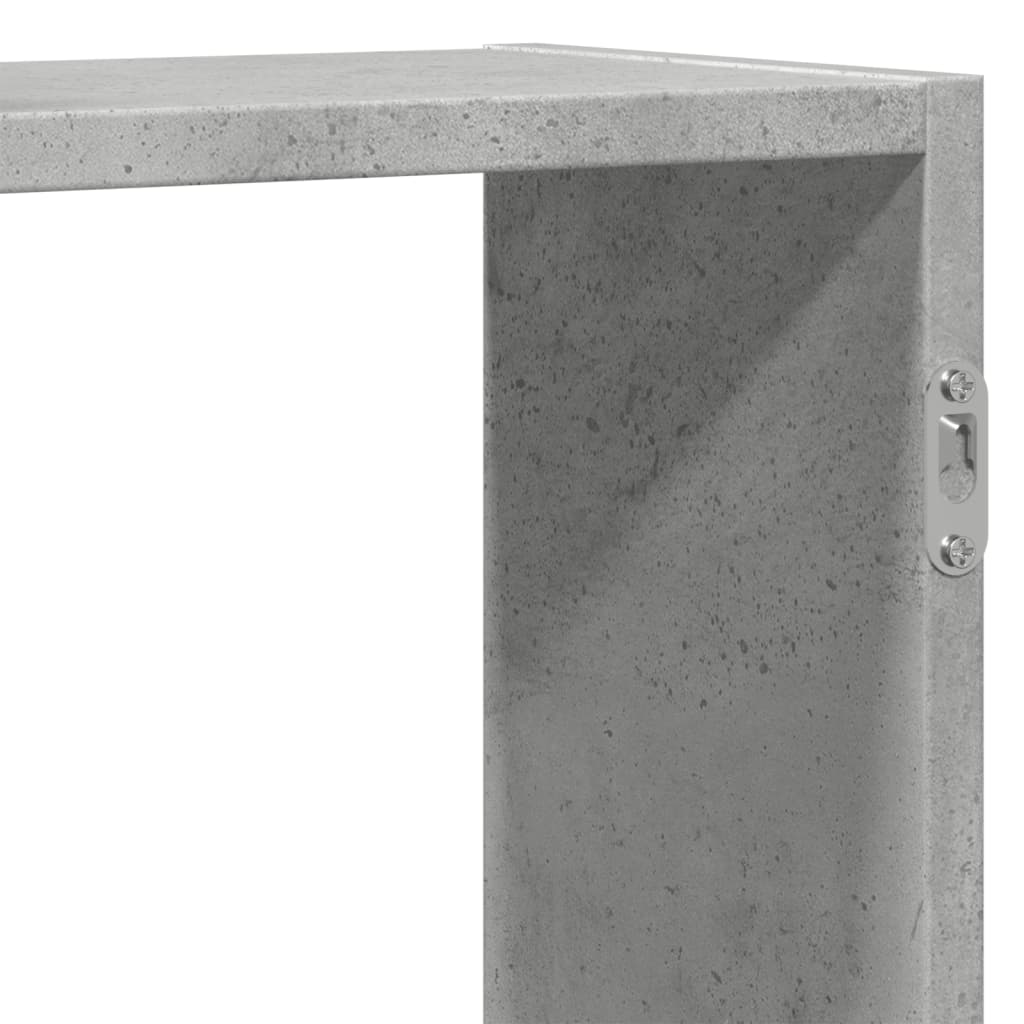 Wall shelf concrete grey 159x18x65 cm wood material