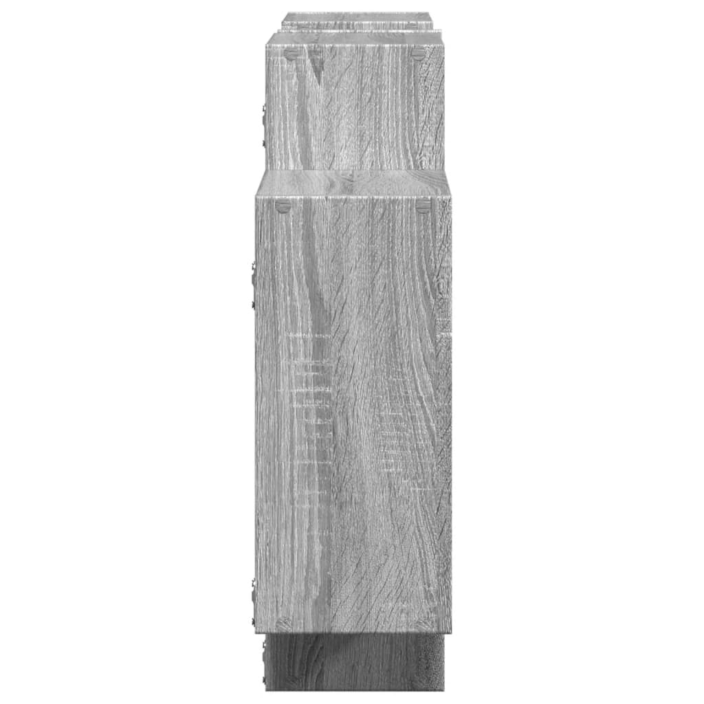 Wall shelf Grey Sonoma 159x18x65 cm wood material