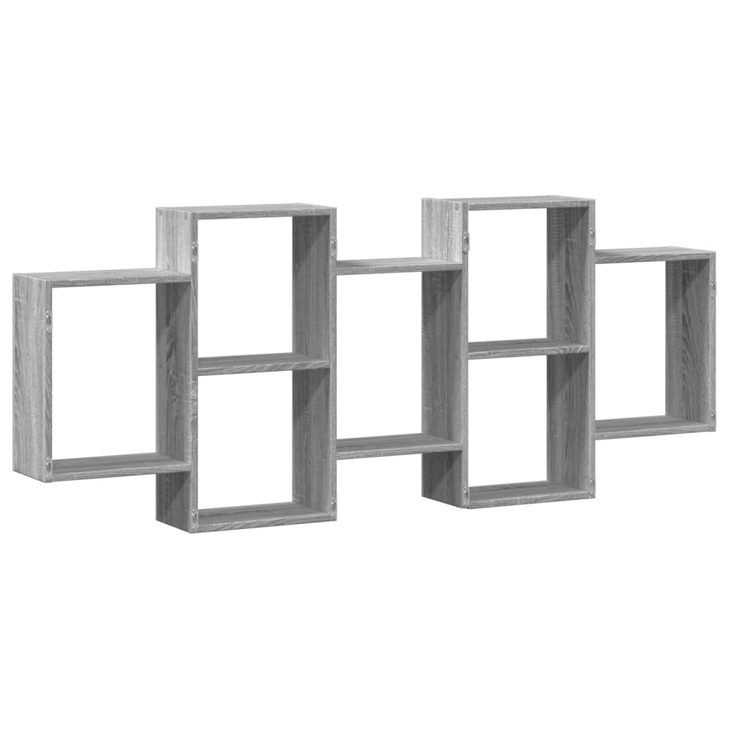 Wall shelf Grey Sonoma 159x18x65 cm wood material