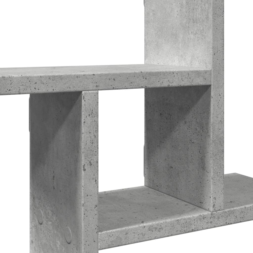 Wall shelves 2 pcs. Concrete grey 50x12x50 cm wood material