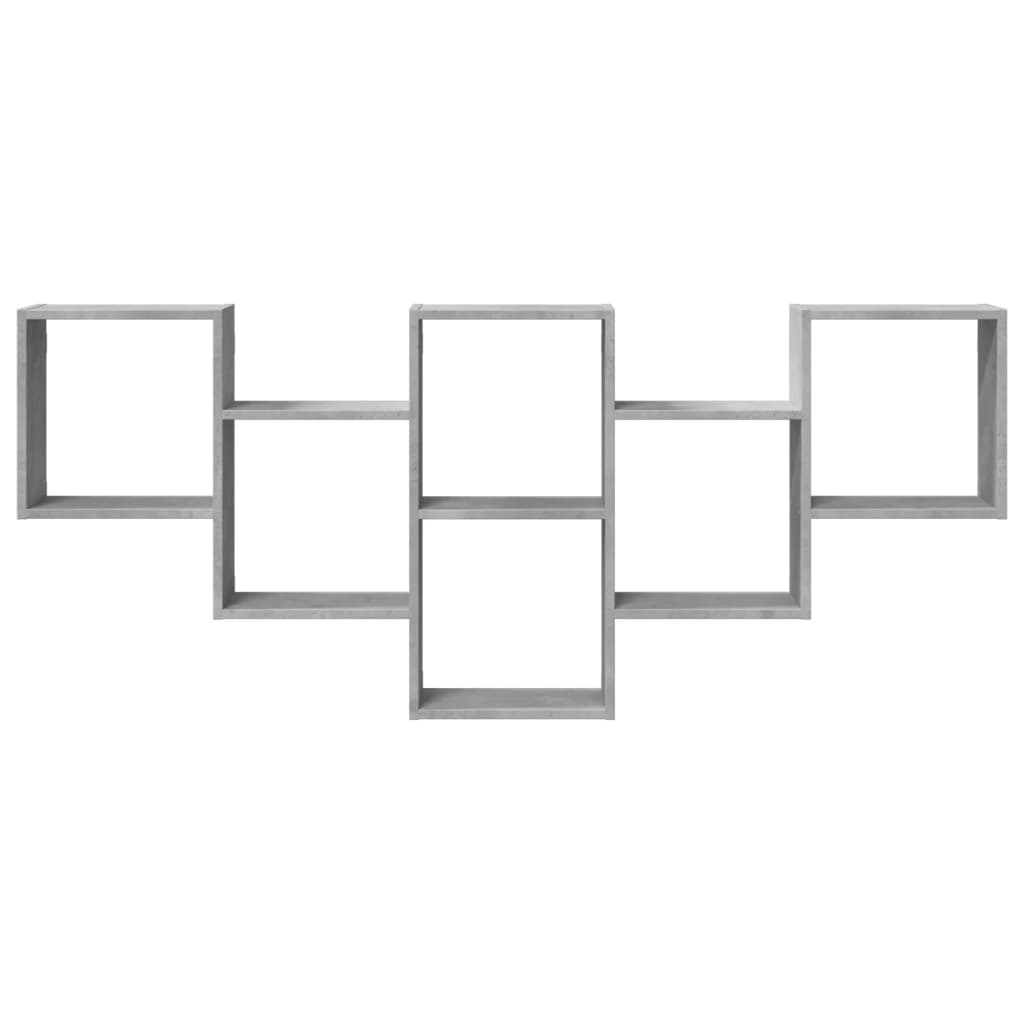 Wall shelf concrete grey 159x18x66 cm wood material