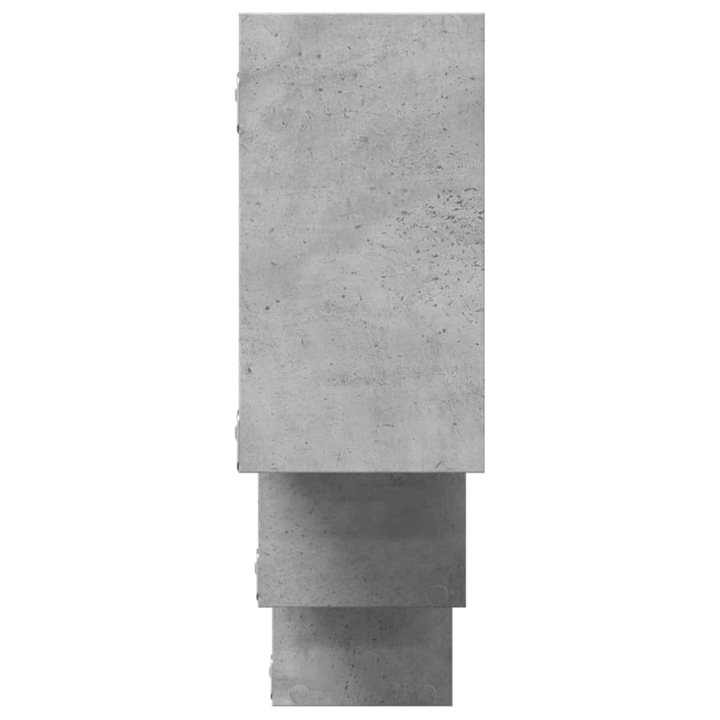 Wall shelf concrete grey 159x18x66 cm wood material