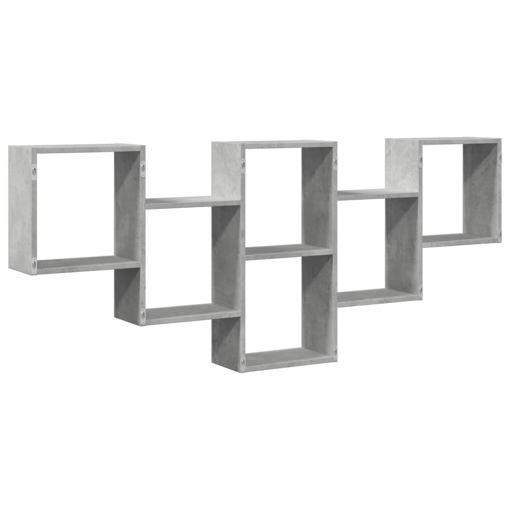 Wall shelf concrete grey 159x18x66 cm wood material