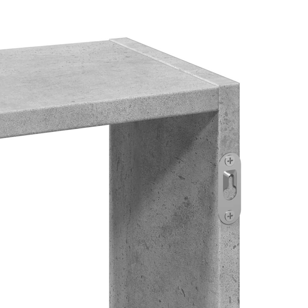 Wall shelf concrete grey 159x18x66 cm wood material