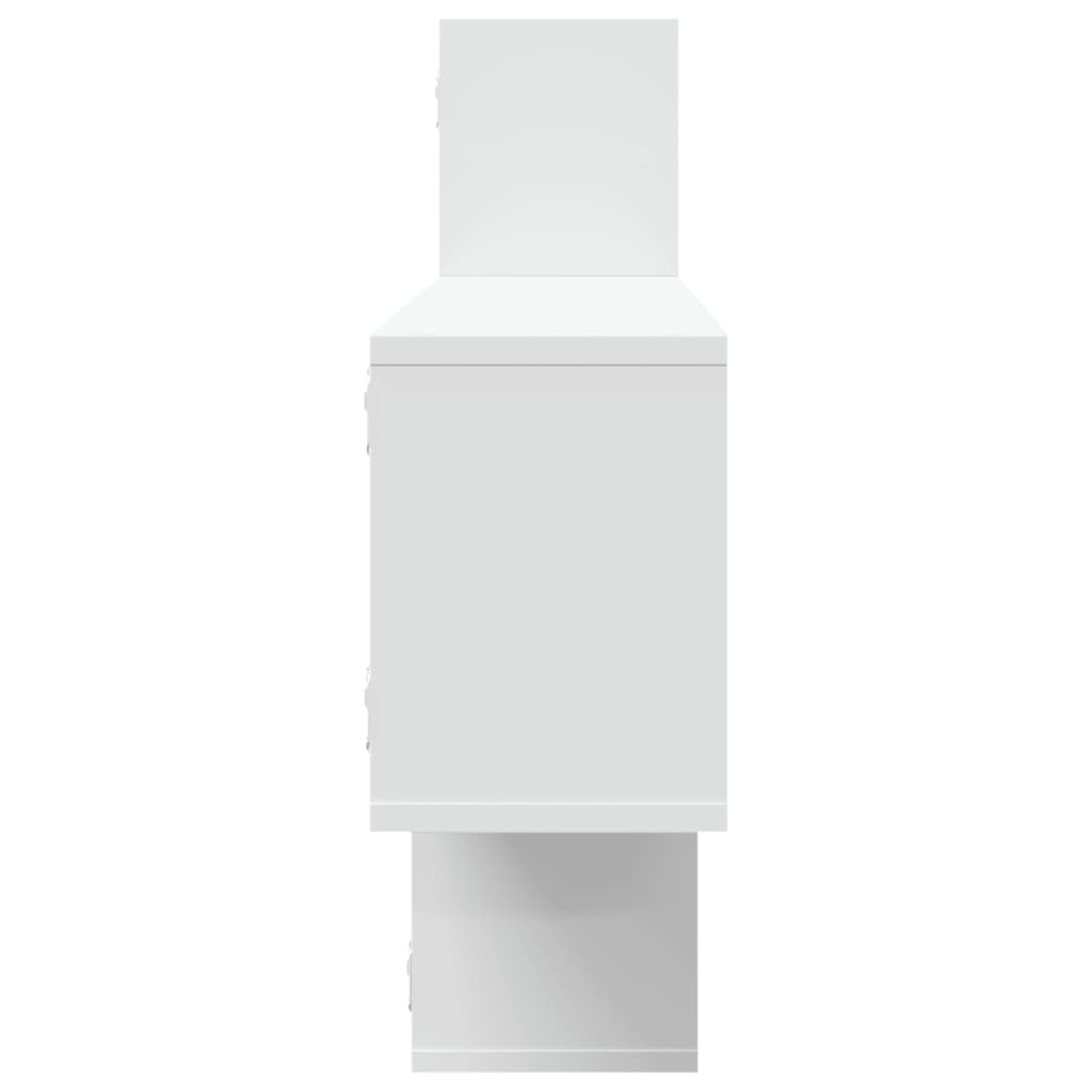 Wall shelf white 167.5x18x68 cm wood material