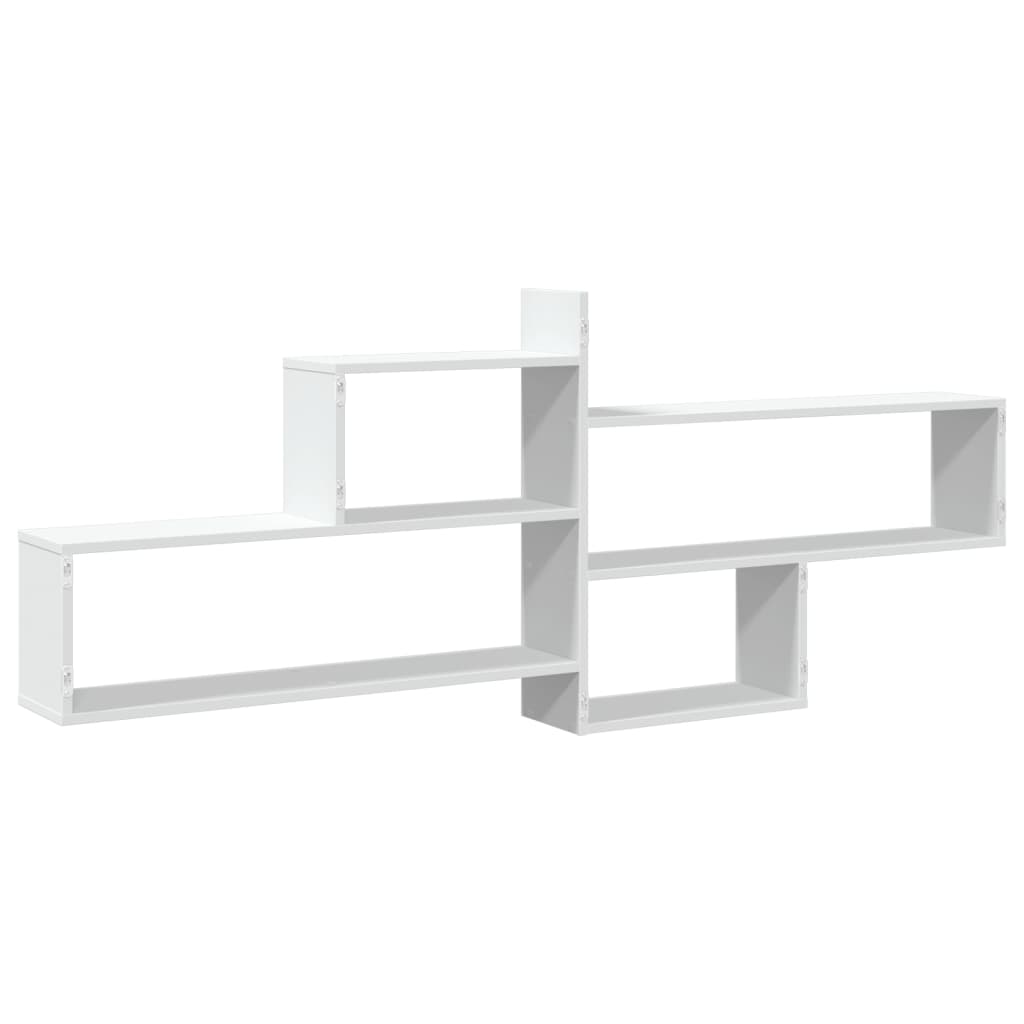 Wall shelf white 167.5x18x68 cm wood material