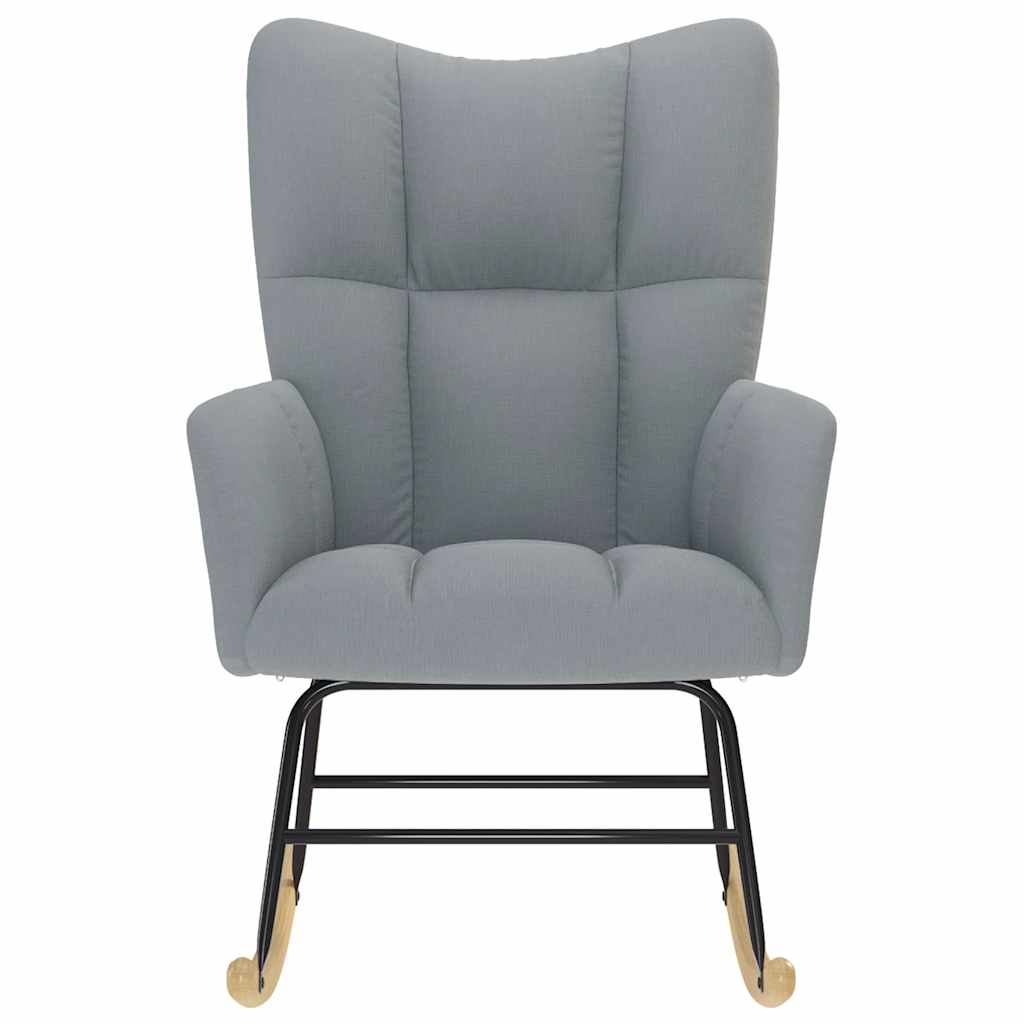 Rocking Chair Light Gray Fabric