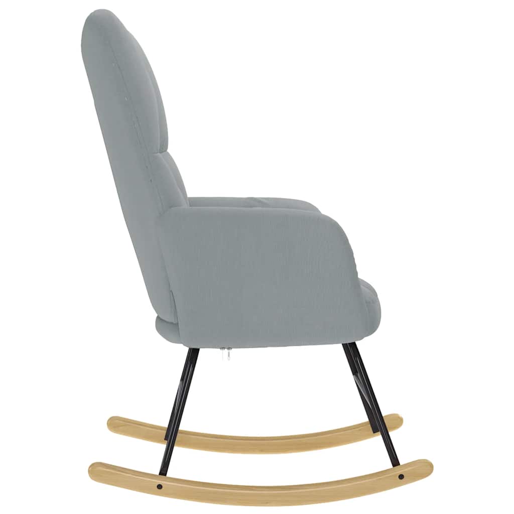 Rocking Chair Light Gray Fabric