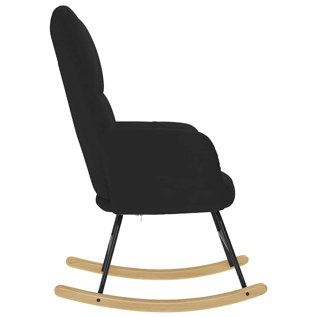 Rocking Chair Black Fabric
