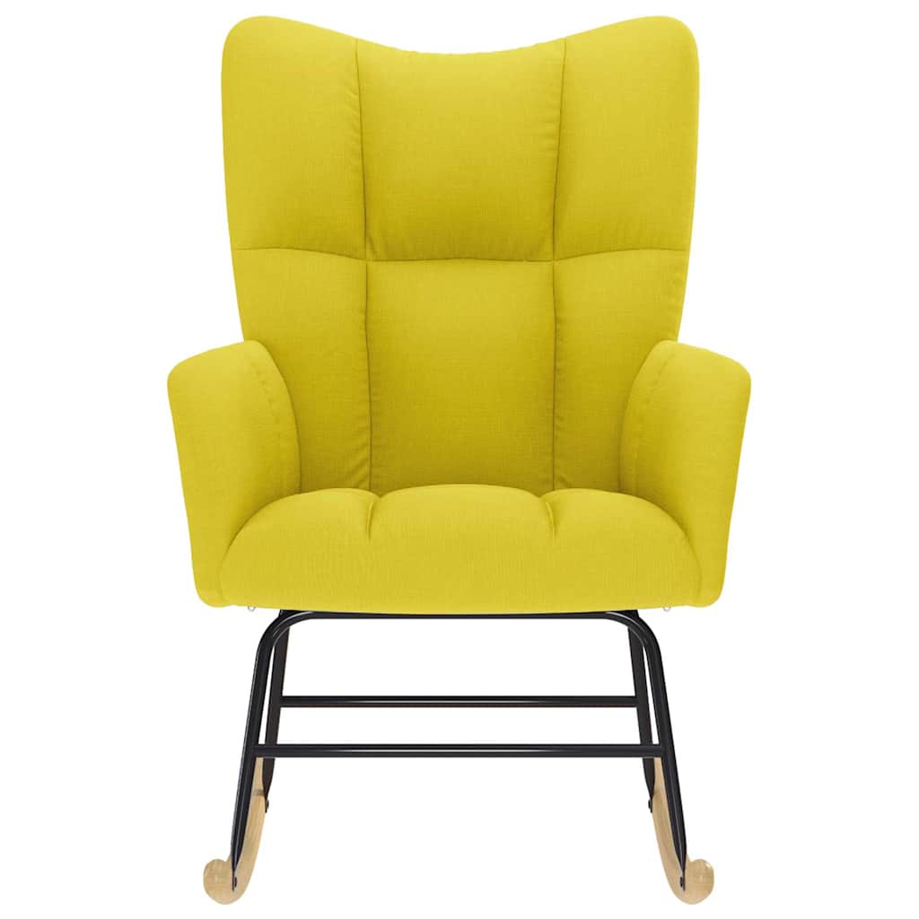Rocking Chair Light Yellow Fabric