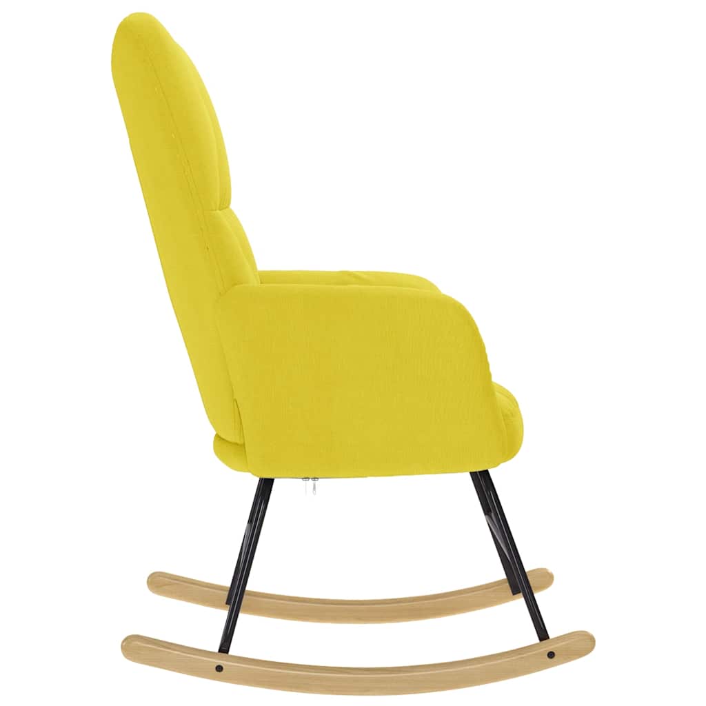 Rocking Chair Light Yellow Fabric