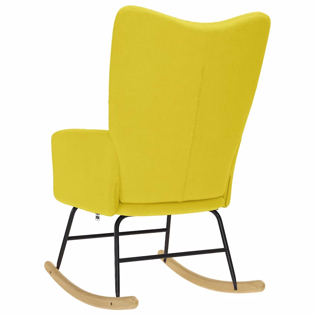 Rocking Chair Light Yellow Fabric