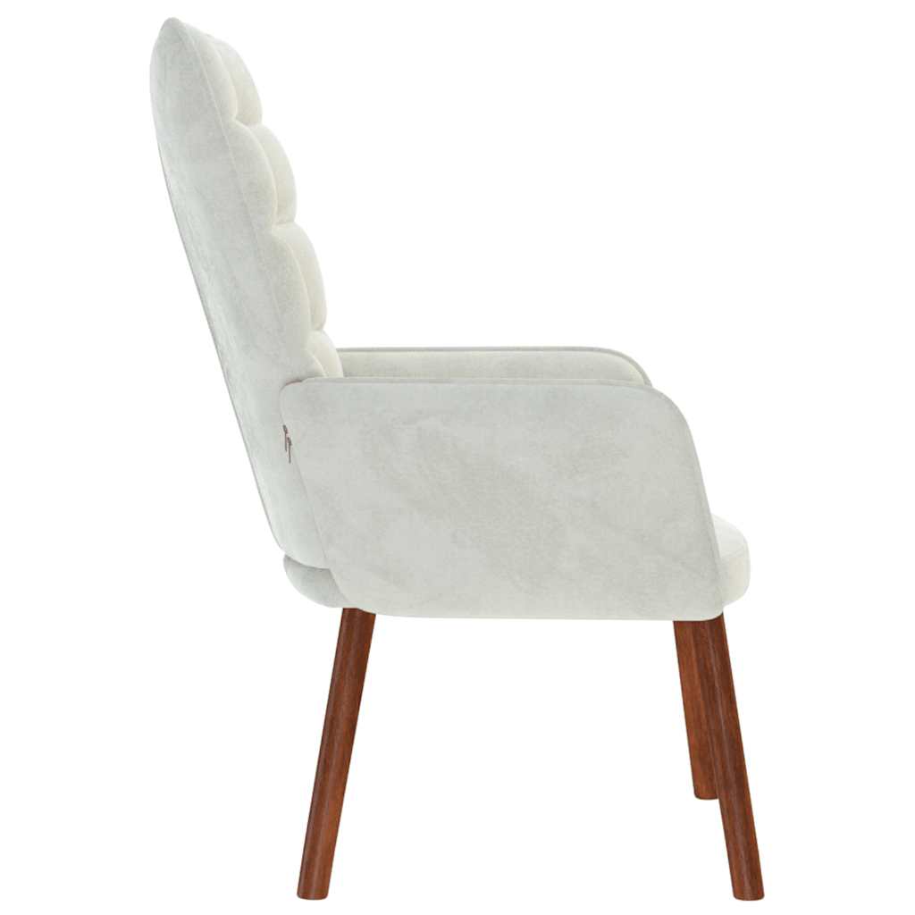 Relaxing Chair Light Gray Velvet