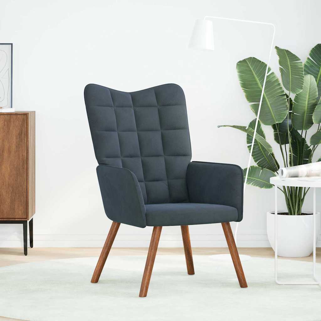 Relaxing Chair Dark Gray Velvet