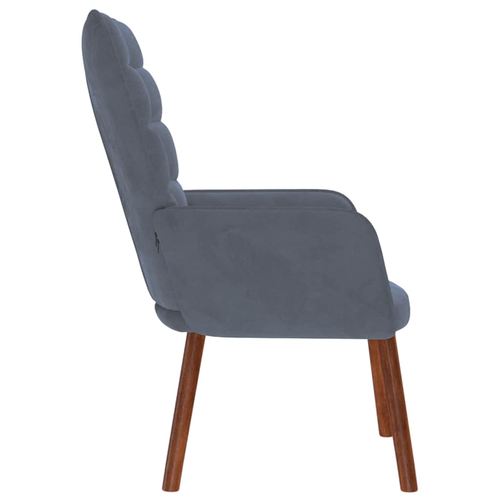 Relaxing Chair Dark Gray Velvet
