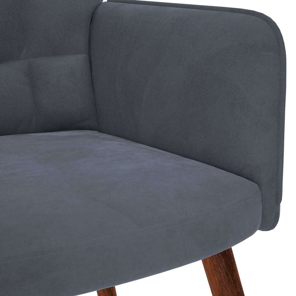 Relaxing Chair Dark Gray Velvet
