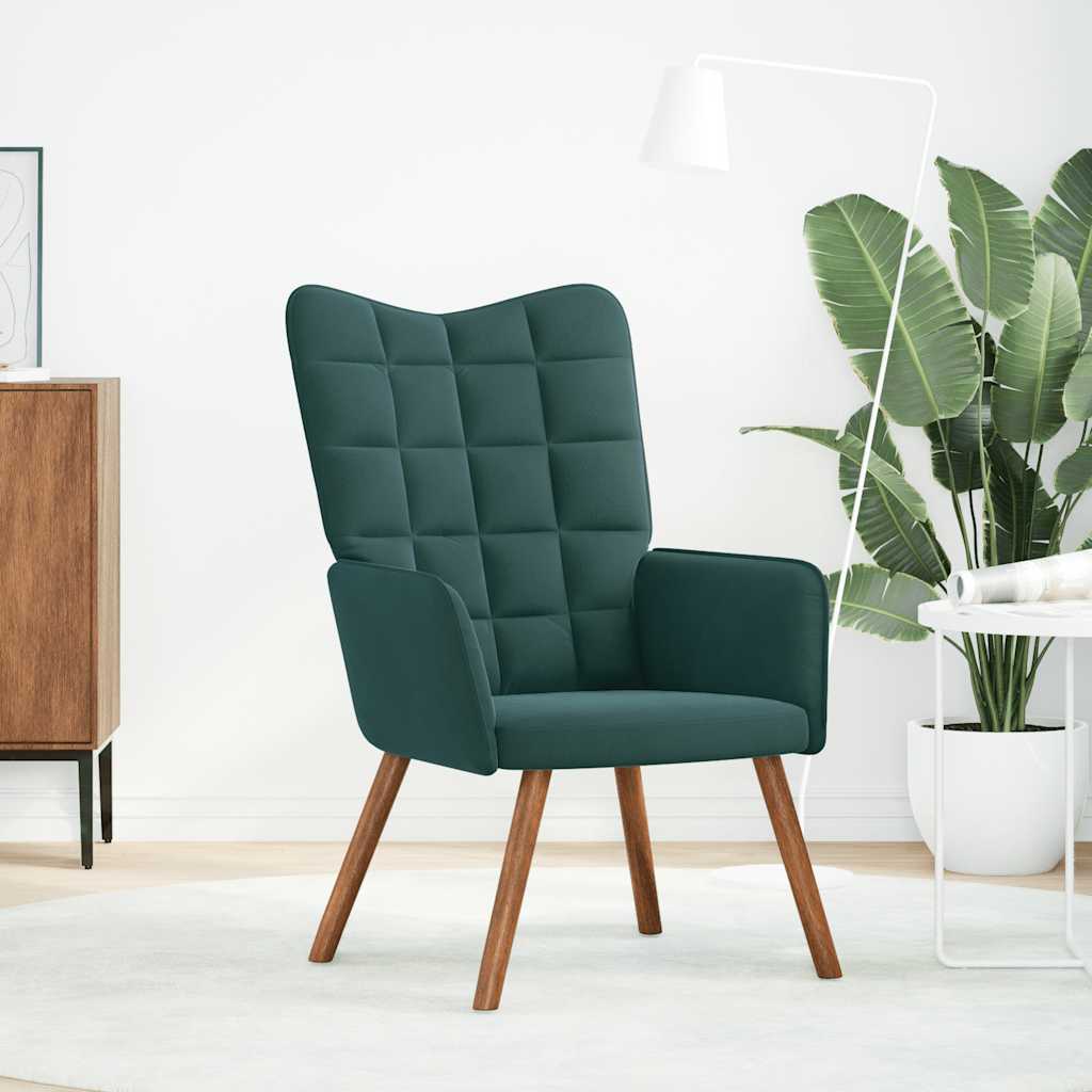 Relaxsessel Dunkelgrün Samt