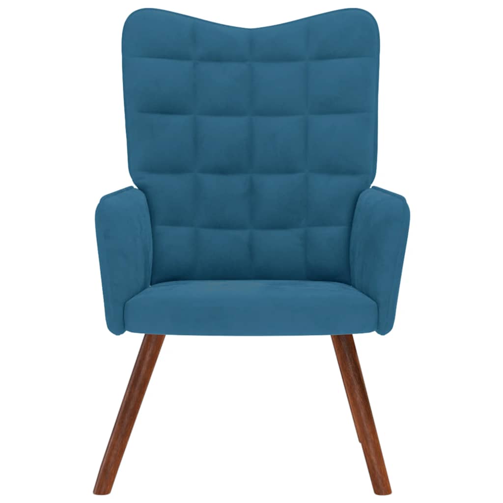 Relaxing Chair Blue Velvet