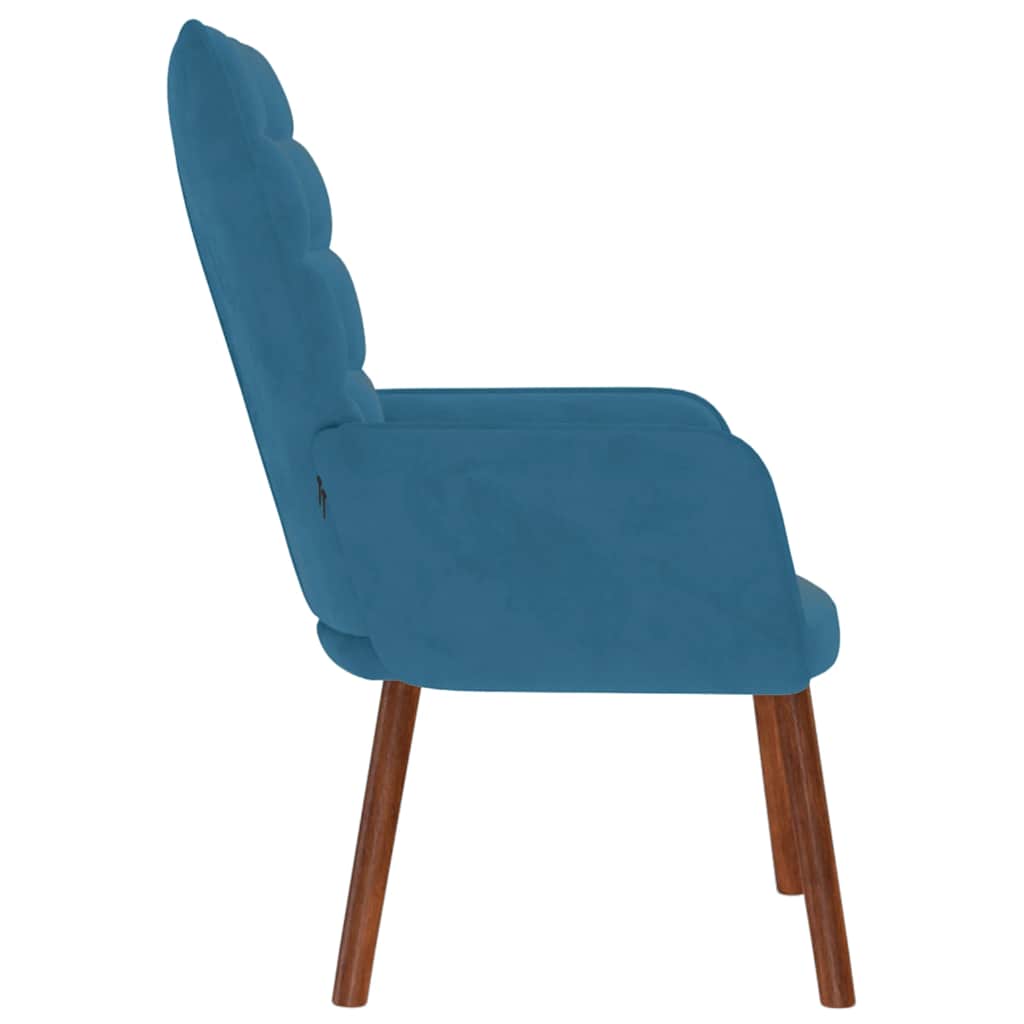 Relaxing Chair Blue Velvet