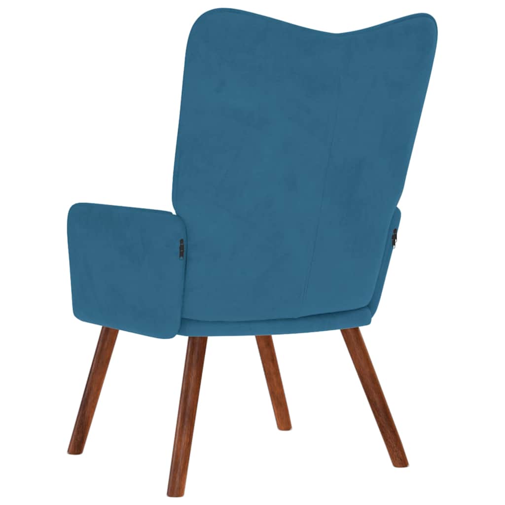Relaxing Chair Blue Velvet