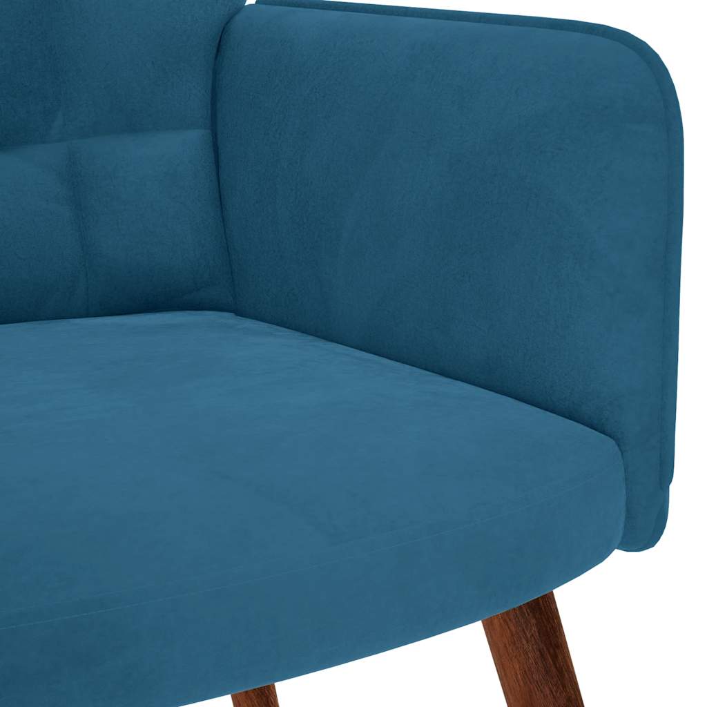 Relaxing Chair Blue Velvet