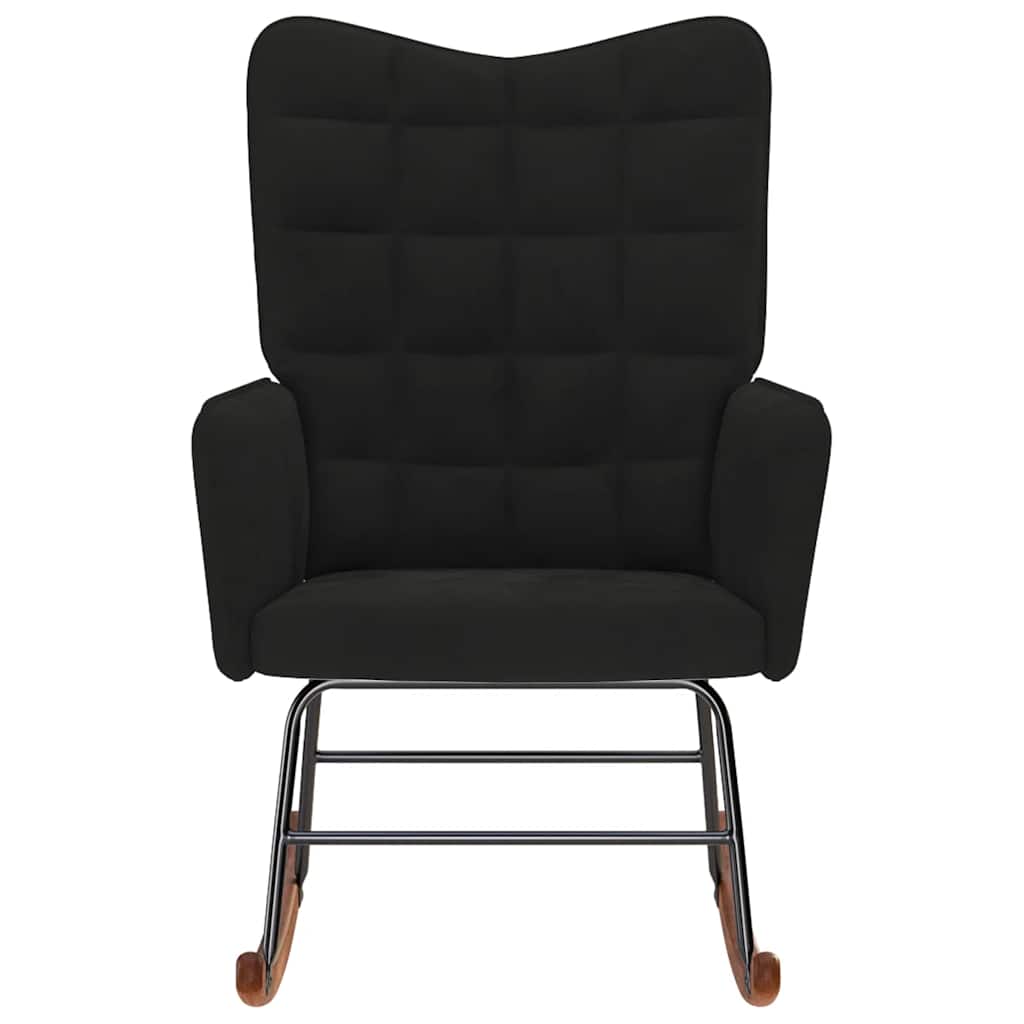 Rocking Chair Black Velvet
