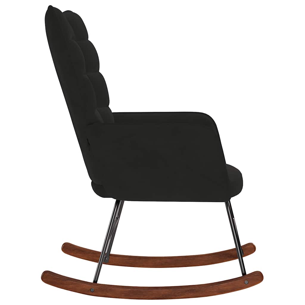 Rocking Chair Black Velvet