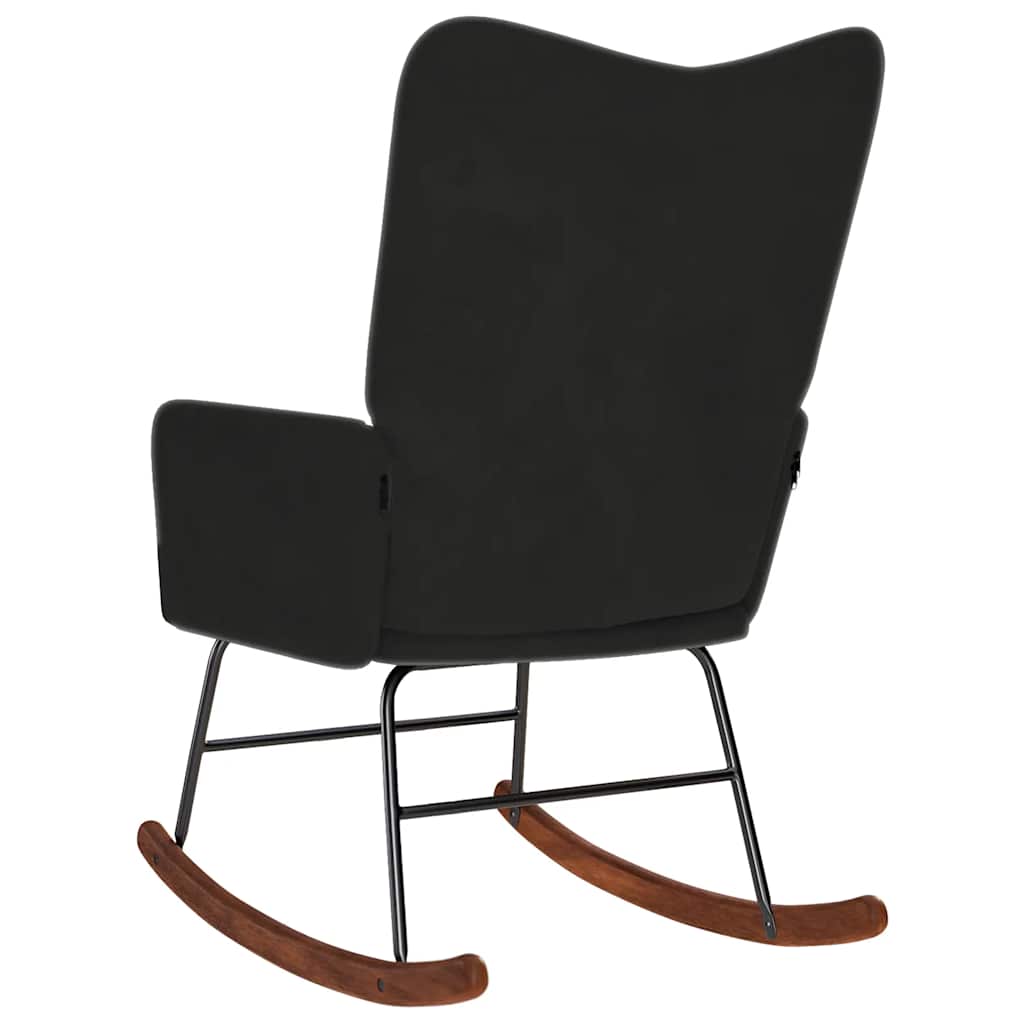 Rocking Chair Black Velvet