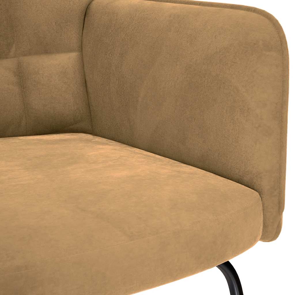 Rocking Chair Brown Velvet