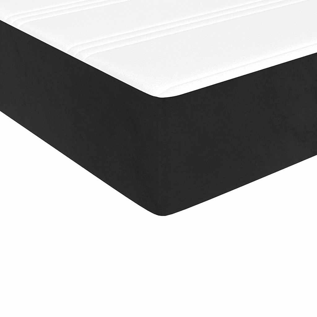 Pocket spring mattress for children Black 80x160 cm Velvet