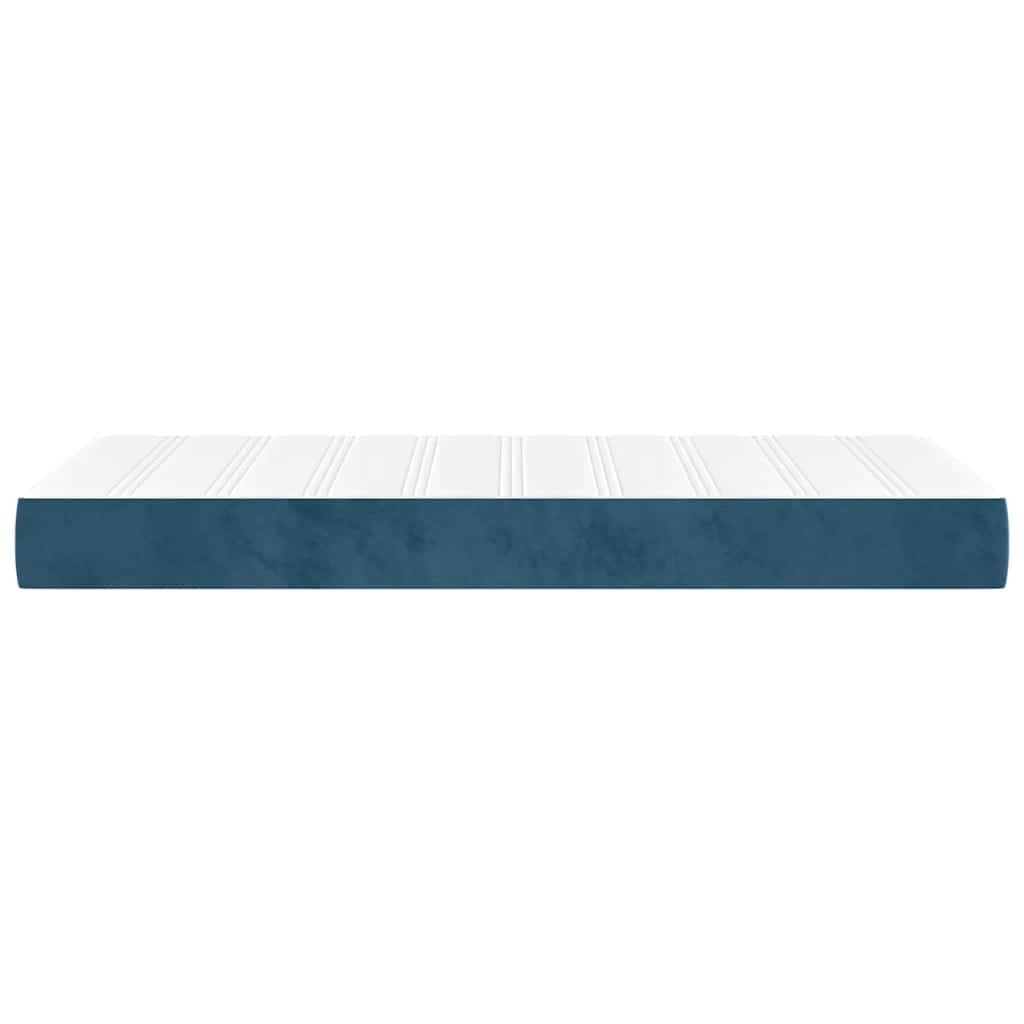 Taschenfederkernmatratze für Kinder Blau 80x160 cm Samt
