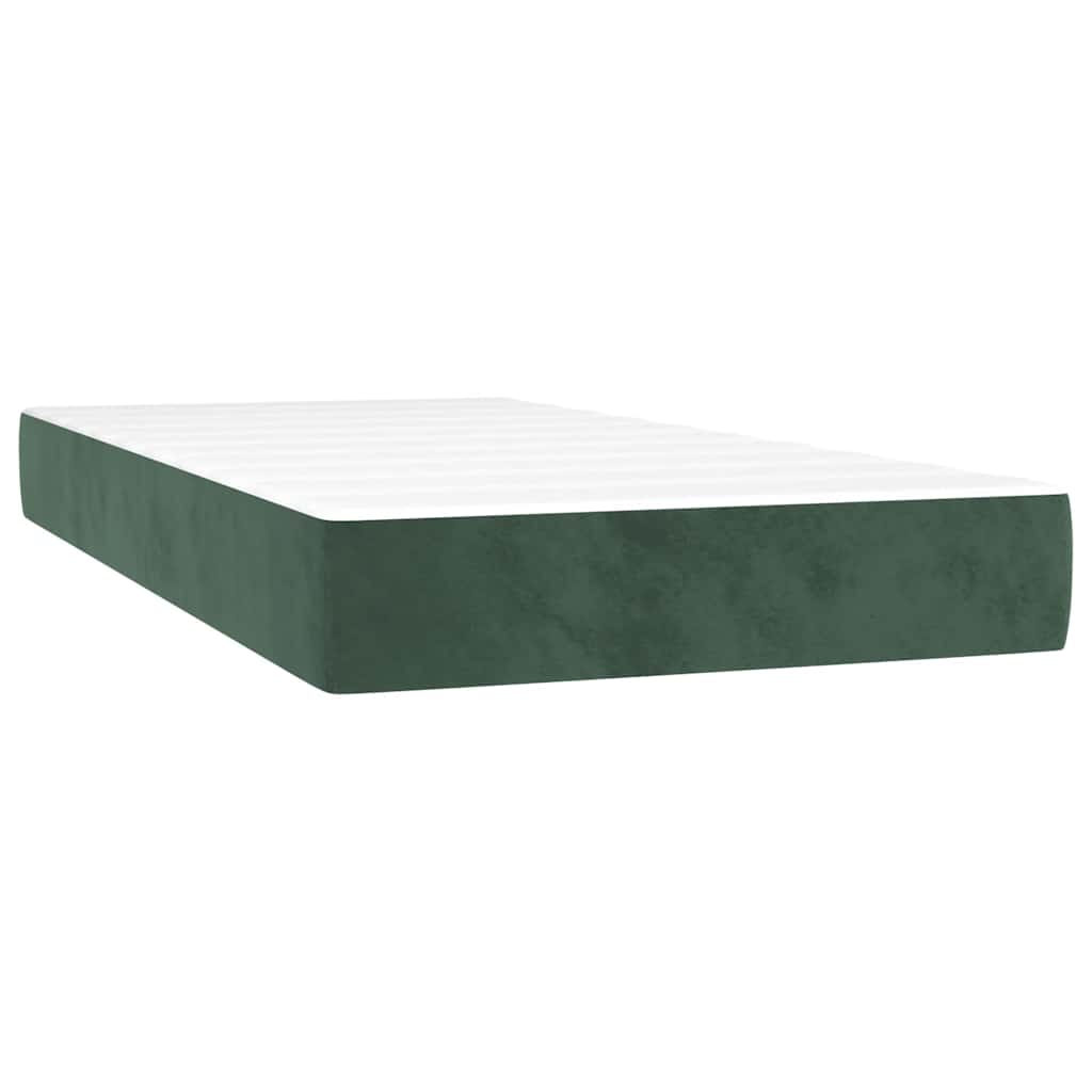 Pocket Spring Mattress Dark Green 80x210x20 cm Velvet