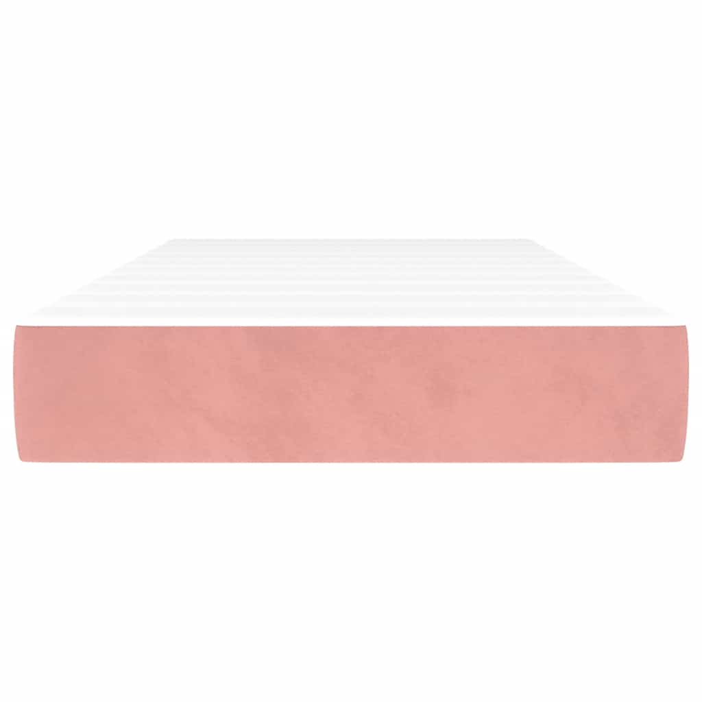 Taschenfederkernmatratze Rosa 90x210x20 cm Samt