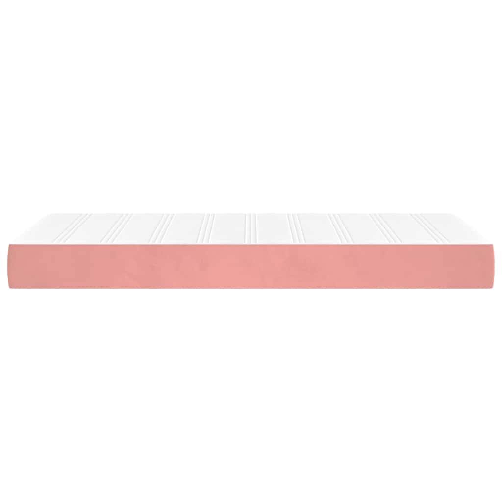 Pocket Spring Mattress Pink 100x210x20 cm Velvet