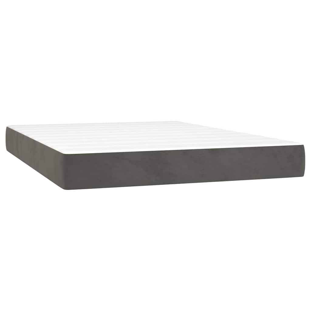 Pocket Spring Mattress Dark Grey 120x210x20 cm Velvet