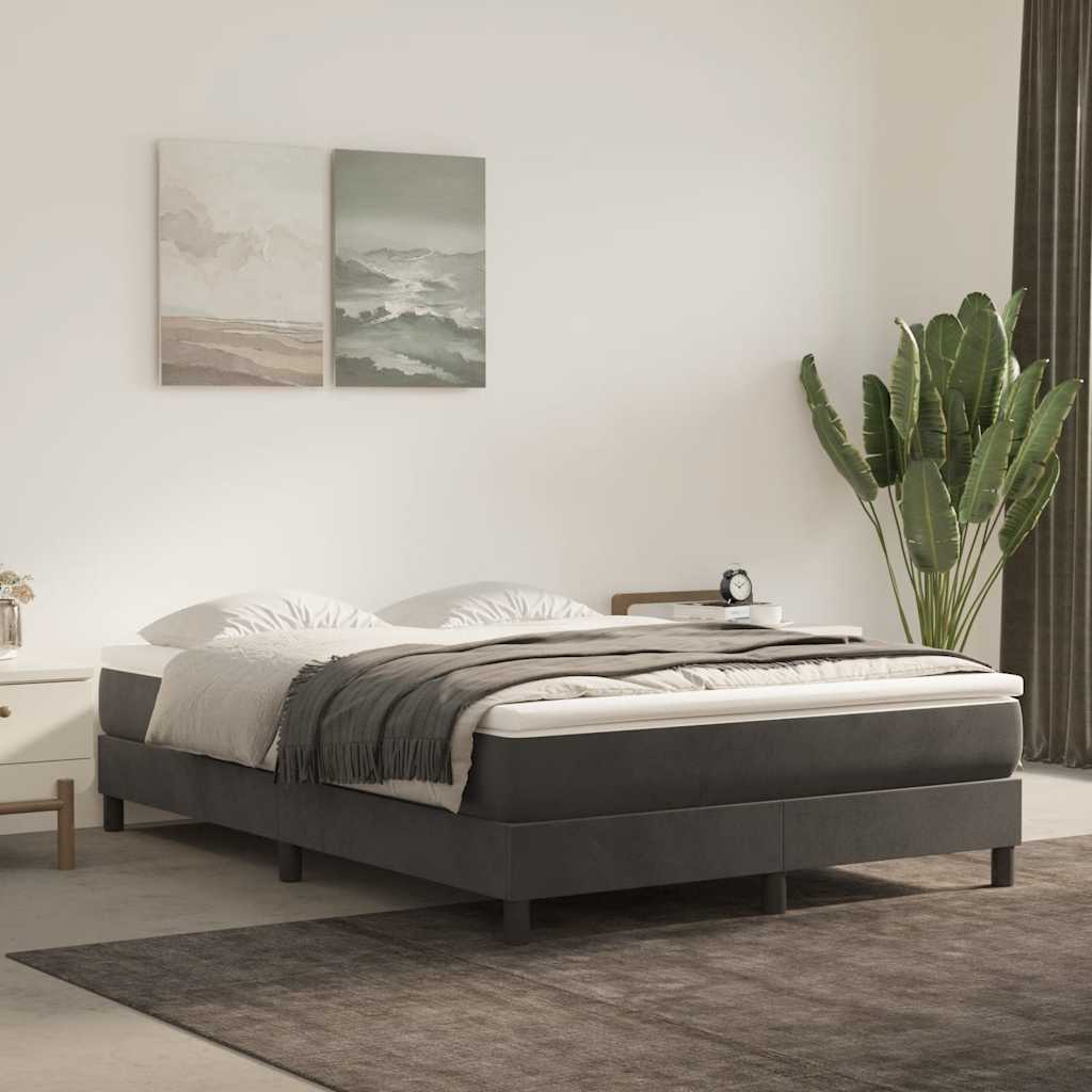 Pocket Spring Mattress Dark Grey 120x210x20 cm Velvet