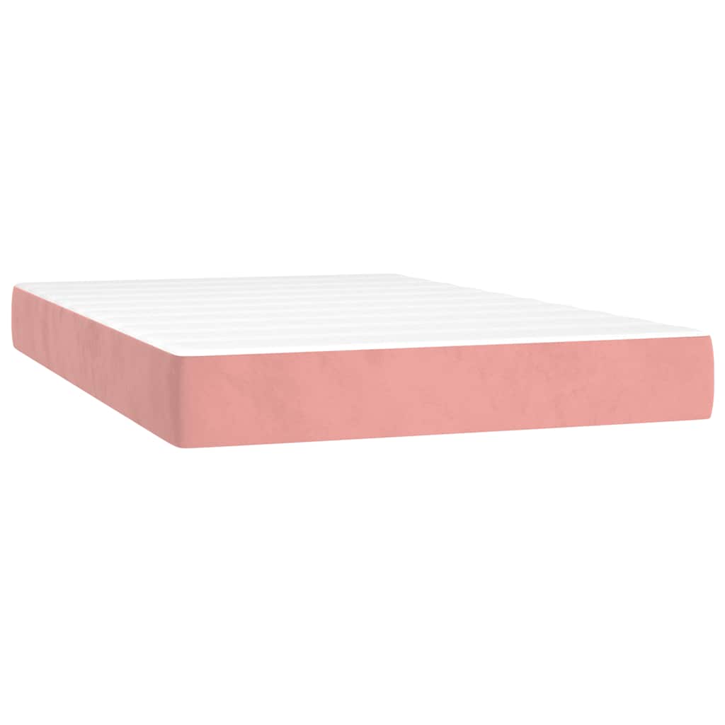 Pocket spring mattress pink 120x210x20 cm velvet