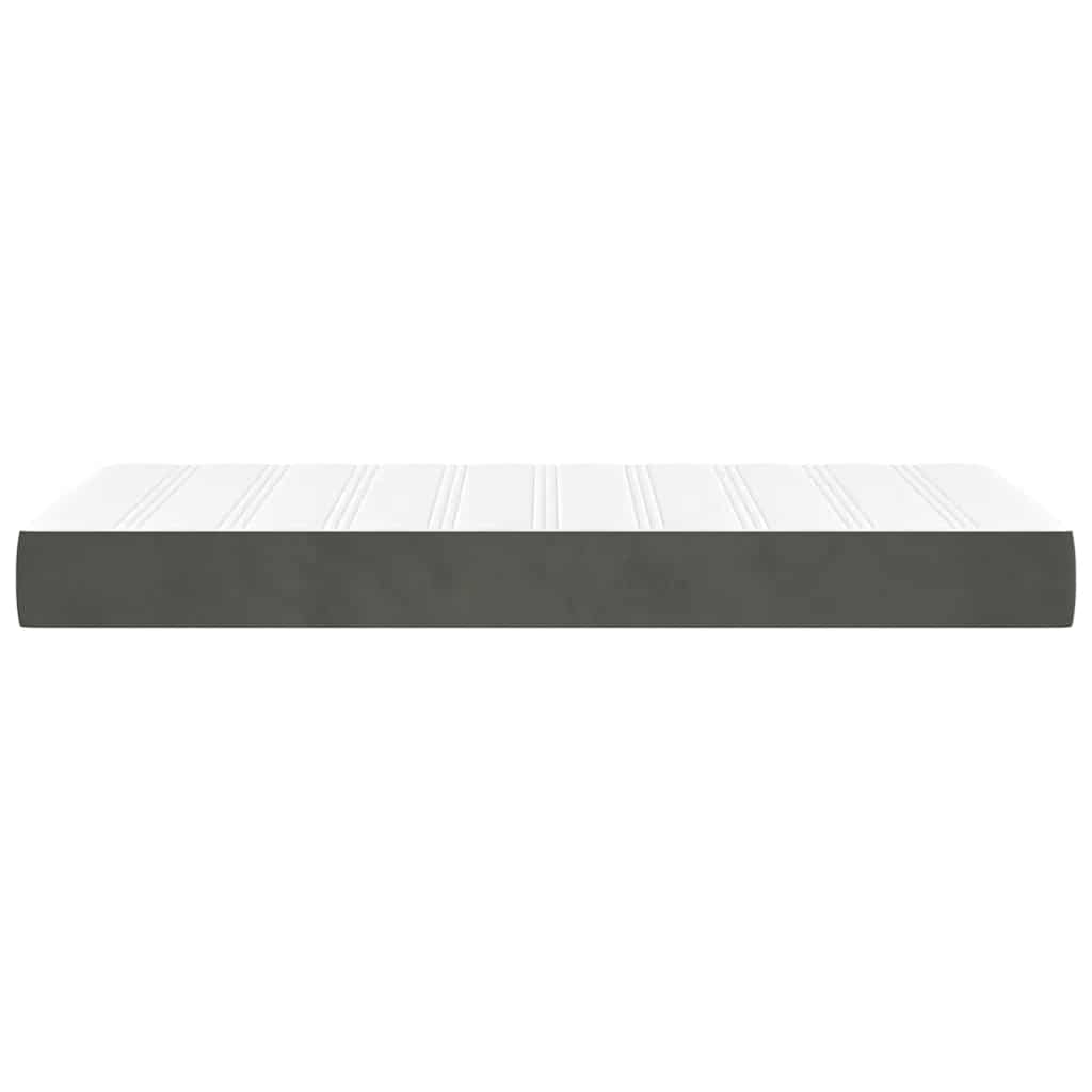 Pocket Spring Mattress Dark Grey 140x210x20 cm Velvet