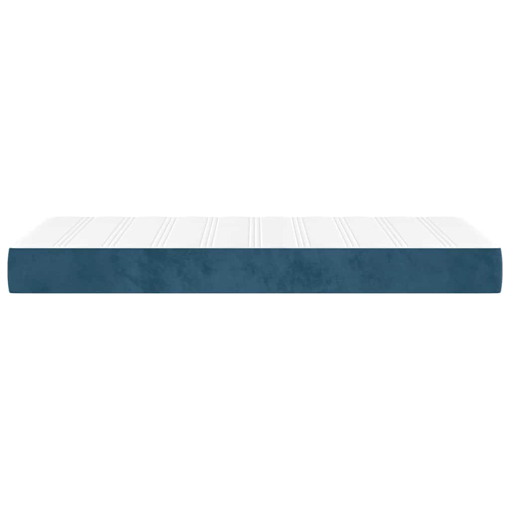 Pocket Spring Mattress Dark Blue 80x220x20 cm Velvet