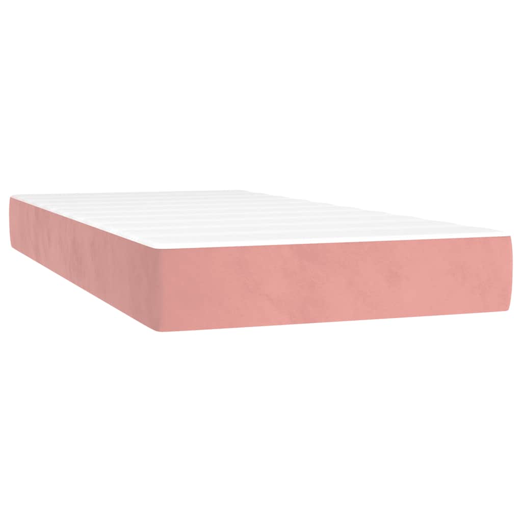 Pocket Spring Mattress Pink 80x220x20 cm Velvet